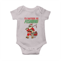Id Rather Be Fishing Baby Onesie Funny Christmas Holiday Gift - Wonder Print Shop
