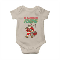 Id Rather Be Fishing Baby Onesie Funny Christmas Holiday Gift - Wonder Print Shop