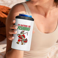 Id Rather Be Fishing 4 in 1 Can Cooler Tumbler Funny Christmas Holiday Gift
