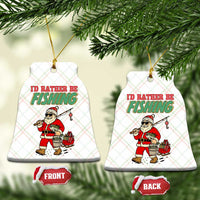 Id Rather Be Fishing Ceramic Ornament Funny Xmas Holiday Gift - Wonder Print Shop