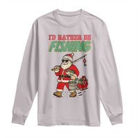 Id Rather Be Fishing Long Sleeve Shirt Funny Christmas Holiday Gift - Wonder Print Shop