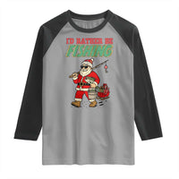 Id Rather Be Fishing Raglan Shirt Funny Christmas Holiday Gift - Wonder Print Shop