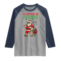 Id Rather Be Fishing Raglan Shirt Funny Christmas Holiday Gift - Wonder Print Shop