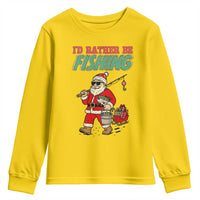 Id Rather Be Fishing Youth Sweatshirt Funny Christmas Holiday Gift - Wonder Print Shop