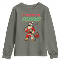 Id Rather Be Fishing Youth Sweatshirt Funny Christmas Holiday Gift - Wonder Print Shop