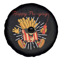 Funny French Fries Lover Spare Tire Cover Happy Friyay Gift - Wonder Print Shop
