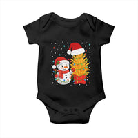 Funny Snowman Decorating French Fries Baby Onesie Christmas Gift - Wonder Print Shop