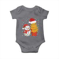 Funny Snowman Decorating French Fries Baby Onesie Christmas Gift - Wonder Print Shop