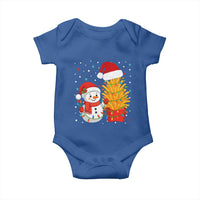 Funny Snowman Decorating French Fries Baby Onesie Christmas Gift - Wonder Print Shop