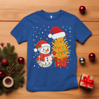 Funny Snowman Decorating French Fries T Shirt Christmas Gift - Wonder Print Shop