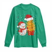 Funny Snowman Decorating French Fries Long Sleeve Shirt Christmas Gift - Wonder Print Shop