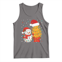Funny Snowman Decorating French Fries Tank Top Christmas Gift - Wonder Print Shop