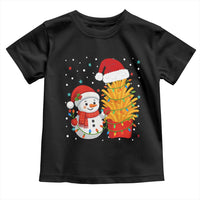Funny Snowman Decorating French Fries Toddler T Shirt Christmas Gift - Wonder Print Shop