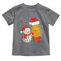 Funny Snowman Decorating French Fries Toddler T Shirt Christmas Gift - Wonder Print Shop