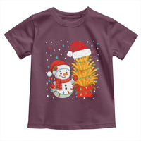 Funny Snowman Decorating French Fries Toddler T Shirt Christmas Gift - Wonder Print Shop