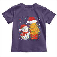 Funny Snowman Decorating French Fries Toddler T Shirt Christmas Gift - Wonder Print Shop