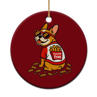Frenchie Fries Ceramic Ornament Funny French Bulldog Lover Gift - Wonder Print Shop