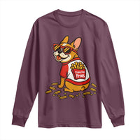 Frenchie Fries Long Sleeve Shirt Funny French Bulldog Lover Gift - Wonder Print Shop