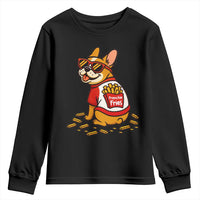 Frenchie Fries Youth Sweatshirt Funny French Bulldog Lover Gift - Wonder Print Shop