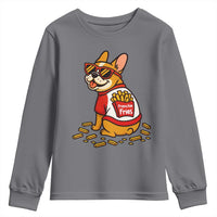 Frenchie Fries Youth Sweatshirt Funny French Bulldog Lover Gift - Wonder Print Shop
