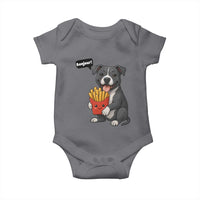 Funny Bonjour French Fries Baby Onesie Pitbull Dog Gift - Wonder Print Shop