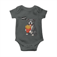 Funny Bonjour French Fries Baby Onesie Pitbull Dog Gift - Wonder Print Shop