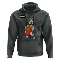 Funny Bonjour French Fries Hoodie Pitbull Dog Gift - Wonder Print Shop