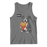 Funny Bonjour French Fries Tank Top Pitbull Dog Gift - Wonder Print Shop