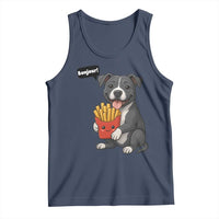 Funny Bonjour French Fries Tank Top Pitbull Dog Gift - Wonder Print Shop
