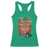 Funny French Fries Bulldog Racerback Tank Top Dog Lover Gift - Wonder Print Shop