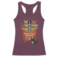 Funny French Fries Bulldog Racerback Tank Top Dog Lover Gift - Wonder Print Shop