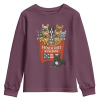 Funny French Fries Bulldog Youth Sweatshirt Dog Lover Gift - Wonder Print Shop
