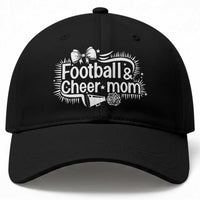 Football And Cheer Mom Quote Baseball Cap Sport Cheerleading Season Gift