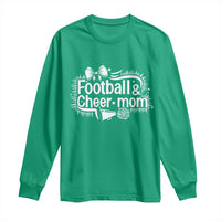 Football And Cheer Mom Quote Long Sleeve Shirt Sport Cheerleading Season Gift - Wonder Print Shop
