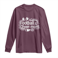 Football And Cheer Mom Quote Long Sleeve Shirt Sport Cheerleading Season Gift - Wonder Print Shop