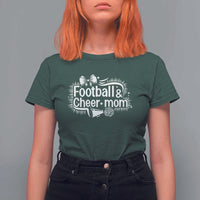 Football And Cheer Mom Quote T Shirt For Women Sport Cheerleading Season Gift - Wonder Print Shop
