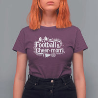Football And Cheer Mom Quote T Shirt For Women Sport Cheerleading Season Gift - Wonder Print Shop