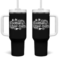 Football And Cheer Mom Quote Tumbler With Handle Sport Cheerleading Season Gift - Wonder Print Shop