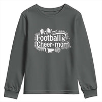 Football And Cheer Mom Quote Youth Sweatshirt Sport Cheerleading Season Gift - Wonder Print Shop