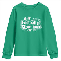 Football And Cheer Mom Quote Youth Sweatshirt Sport Cheerleading Season Gift - Wonder Print Shop