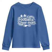 Football And Cheer Mom Quote Youth Sweatshirt Sport Cheerleading Season Gift - Wonder Print Shop