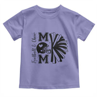 Proud Football And Cheer Mom Quote Toddler T Shirt Gift For Sports Season - Wonder Print Shop