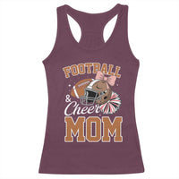Funny Football And Cheer Mom Quote Racerback Tank Top Sports Season Gift - Wonder Print Shop