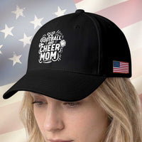 Football And Cheer Mom Quote Baseball Cap Team Supporter Gift Idea
