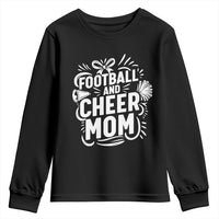 Football And Cheer Mom Quote Youth Sweatshirt Team Supporter Gift Idea - Wonder Print Shop