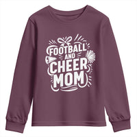 Football And Cheer Mom Quote Youth Sweatshirt Team Supporter Gift Idea - Wonder Print Shop