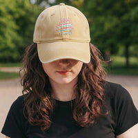 Proud Cheerleader Team Washed Cotton Baseball Cap Gift For Women Sports Fans