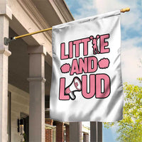 Little And Loud Quote Garden Flag Cheerleader Girl Sports Gift - Wonder Print Shop