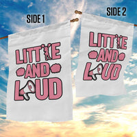Little And Loud Quote Garden Flag Cheerleader Girl Sports Gift - Wonder Print Shop