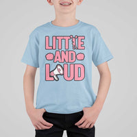 Little And Loud Quote T Shirt For Kid Cheerleader Girl Sports Gift - Wonder Print Shop